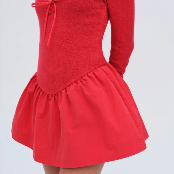 For Love and Lemons Pointelle Mini Dress NWT - Picture 2 of 3